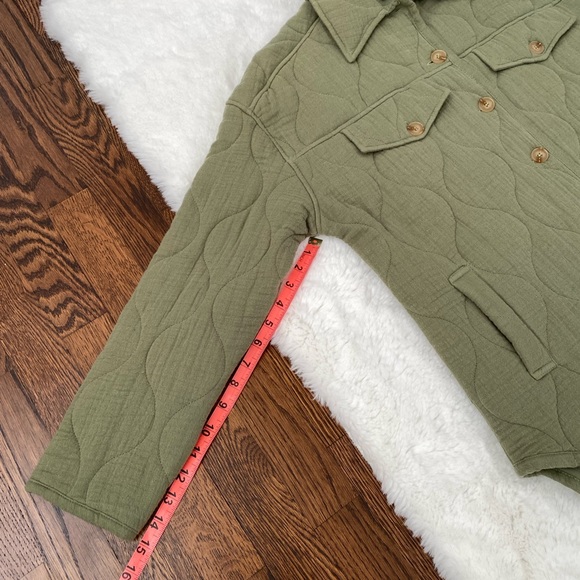 NWT Blank NYC Back To Me Olive Green Quilted Jacket Shacket - Picture 15 of 17